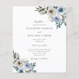 Budget Dusty Blue Wedding Floral Elegantes Skript