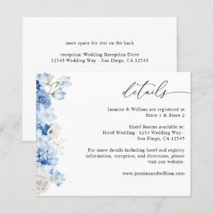 Budget Dusty Blue & Weiße Blumendetails