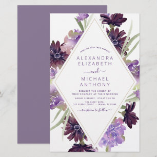 Budget Dusty Lila Wedding Blumengrün