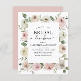 Budget Dusty Pink Brautparty Luncheon Floral