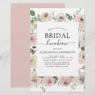 Budget Dusty Pink Brautparty Luncheon Floral