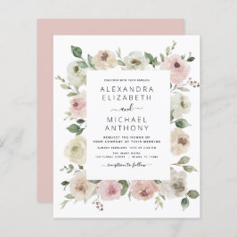 Budget Dusty Pink Floral Eukalyptus Wedding