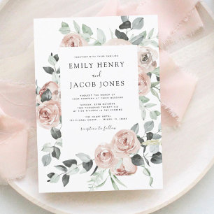 Budget Dusty Pink Floral Eukalyptus Wedding