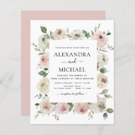 Budget Dusty Pink Floral Eukalyptus Wedding