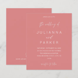 Budget Dusty Pink MOD Calligraphy Wedding