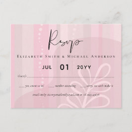 Budget Dusty Pink Moderne Abstrakte Hochzeit Postkarte