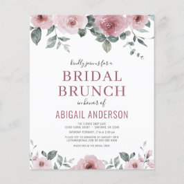 Budget Dusty Rose Blumendusche Einladung