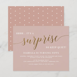 Budget Dusty Rose & Gold Überraschung Geburtstagsp