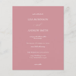 Budget Dusty Rose Pink Calligrafy Wedding