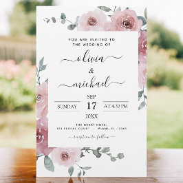 Budget Dusty Rose Pink Floral Wedding
