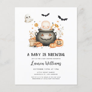 BUDGET Ein Baby braut Halloween-Kinderdusche Flyer