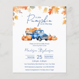Budget Ein Kleiner Kürbis Auf Dem Weg Baby Shower