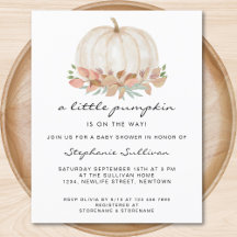 Budget Eine kleine Pumkin Floral Baby Dusche laden