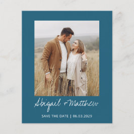 Budget Einfach Aquamarin Save the Date Einladung F Flyer