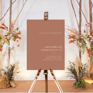 Budget einfach, modern und elegant Terracotta Poster