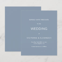 Budget Einfache dunkelblaue Hochzeit speichern das