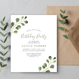 Budget einfache Eukalyptus Geburtstagsparty