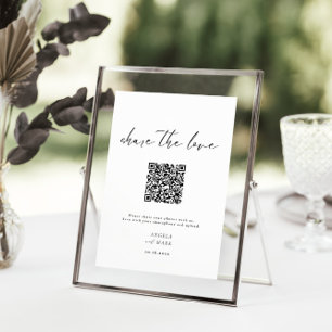 Budget Einfache Freigabe der Liebe QR Code-Zeichen Poster