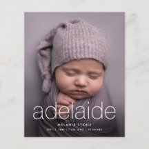 Budget Einfache Geburtsankündigung von Fotos