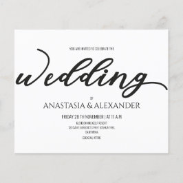 Budget Einfache Hochzeitseinladung. Flyer