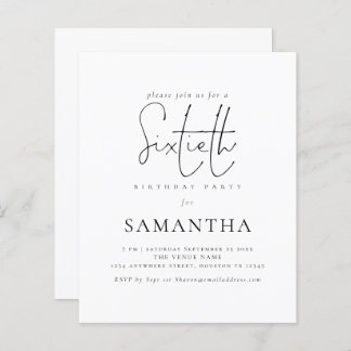 Budget Einfache Skripte 60. Geburtstagsparty Einla