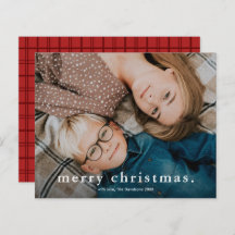 Budget Einfaches Foto Frohe Weihnachtskarte