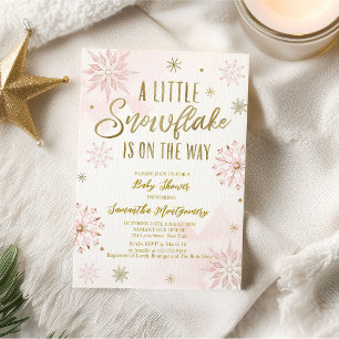 Budget-Einladung zur Babyparty mit Schneeflocke
