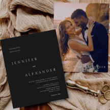 Budget-Einladung zur Hochzeit mit modernem Foto