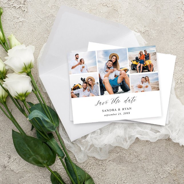 Budget Ele Chic 5 Multi-Foto Save the Date (Von Creator hochgeladen)