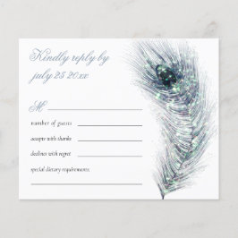 Budget Elegance Pfau Feather Aquamarin Wedding RSV