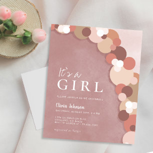 Budget Elegant Boho Niedlich Baby Shower Einladung