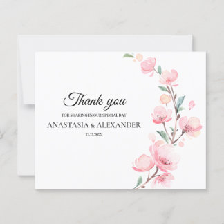 Budget Elegant Danke Karte.