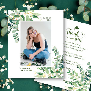 BUDGET Elegant Eukalyptus Greenery Danke Karte