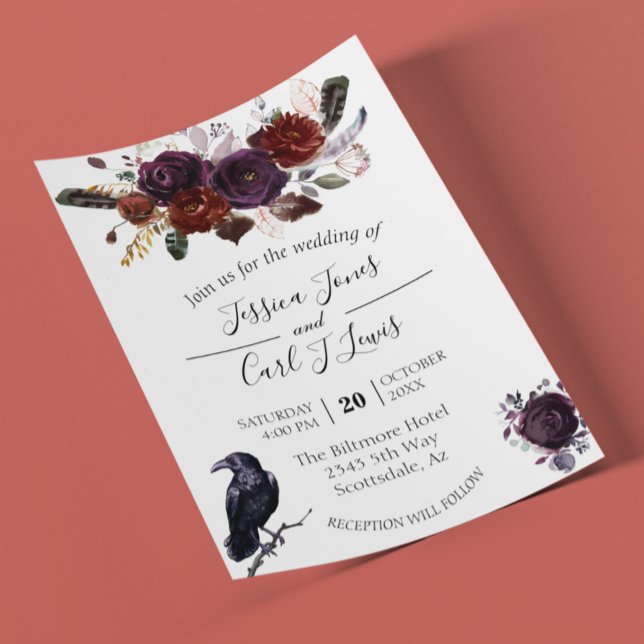 Budget Elegant Halloween Floral Boho Burgundy (Von Creator hochgeladen)