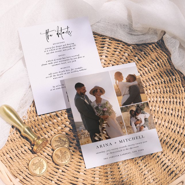 Budget Elegant in einem QR Code 3 Foto Hochzeit (Von Creator hochgeladen)