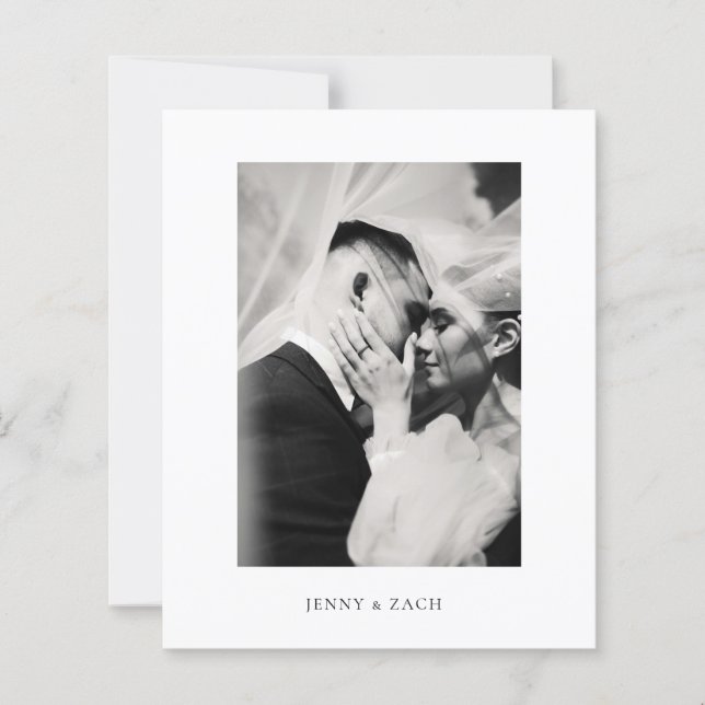 Budget Elegant Modern Script Wedding (Vorderseite)