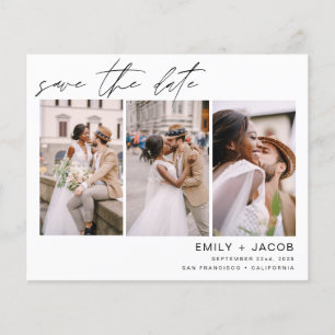 Budget Elegant Save the Date 4 Foto Einladungen
