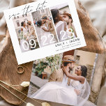 Budget Elegant Save the Date 4 Foto Einladungen Flyer<br><div class="desc">Budget Modernes und elegantes Landschaftsbild Horizontal Vier (4) Foto Save the Date Hochzeitsmagnet mit handgeschriebener Schrift Typografie. Der Save the Date einladende Magnet beinhaltet Skripttypografie und schick und schlichtes Design,  mit dem Sie Ihre individuelle Verlobung Fotografie hinzufügen können.</div>