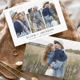 Budget Elegant Save the Date 4 Foto White