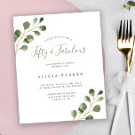 Budget elegante 50 Jahre Geburtstagsfeier<br><div class="desc">Rustikale moderne einzigartige Aquarell eucalyptus grüne Blätter 50 und fabelhafte 50 Geburtstag Party BUDGET erschwingliche Einladung. BITTE LESEN SIE DIES VOR DEM KAUF! Dies ist eine preisgünstige Karte, die auf einem Blatt Papier gedruckt wird (jedes Blatt hat eine Karte). Für die beste Vergleichspreisqualität empfehlen wir die Auswahl des Semi-Gloss-Papiertyps (es...</div>