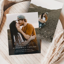 Budget Elegante Art Foto Hochzeit Einladung