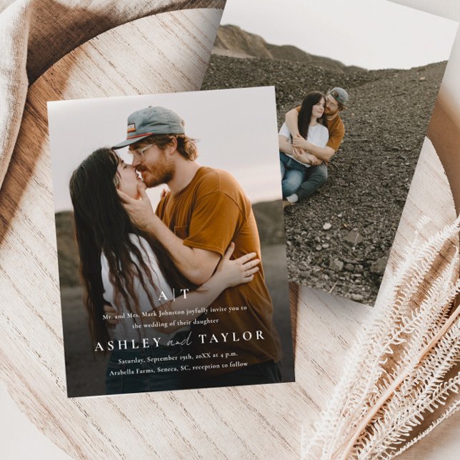 Budget Elegante Art Foto Hochzeit Einladung (Von Creator hochgeladen)