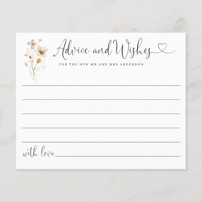 Budget Elegante Beratung wünscht Wildblumen (Vorderseite)