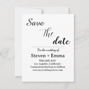 Budget elegante Boho Wedding Save the Date