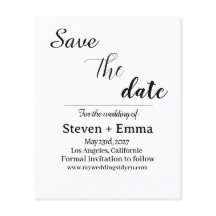 Budget elegante Boho Wedding Save the Date