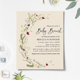 Budget Elegante Boho Wildblume Wreath Baby Brunch