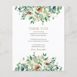 BUDGET Elegante Eukalyptus GRAD Vielen Dank Flyer