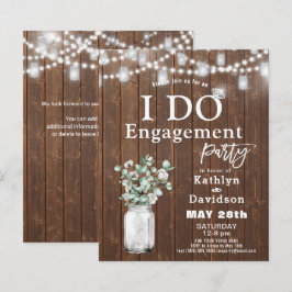 BUDGET Elegante Eukalyptus I DO Party Einladung