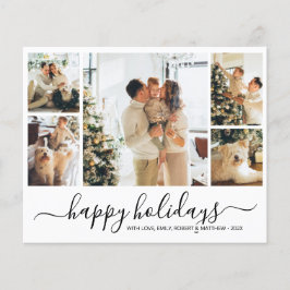 Budget Elegante Foto Collage Happy Holidays Flyer