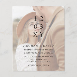 Budget Elegante Foto Overlay Einladung Hochzeit